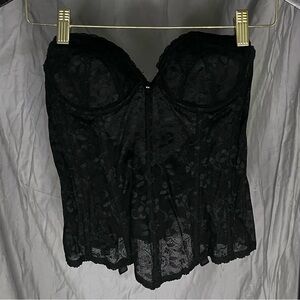 Gothic Black Lace Bustier